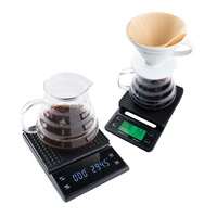 electronic digital drip coffee scale with timer portable high precision weight balance kitchen scale led display multi function
