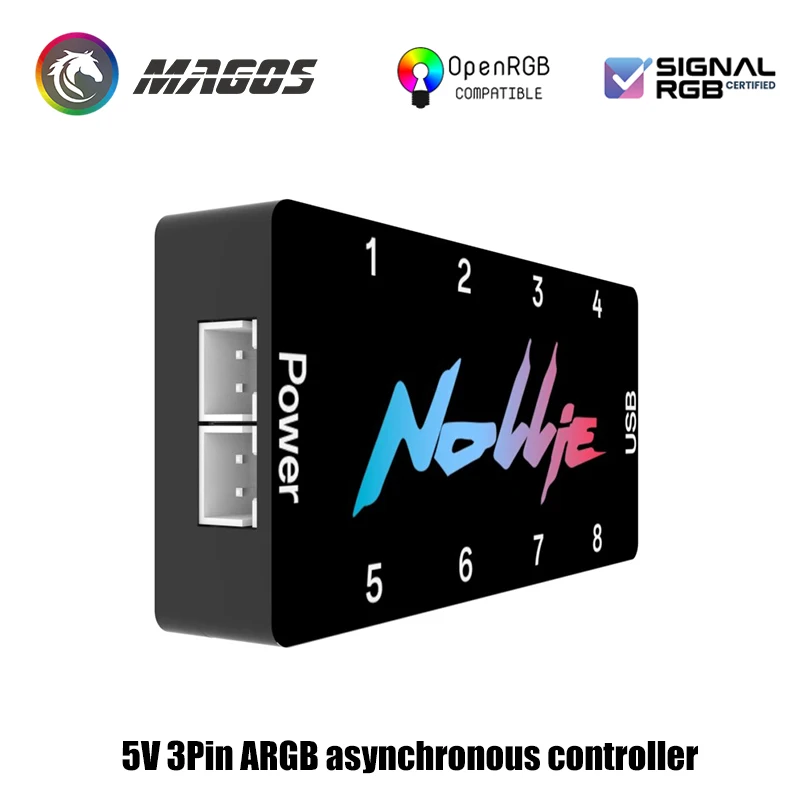 Фото Nollie Signal-RGB, концентратор управления RGB с программным обеспечением OpenRGB, асинхронный контроллер 5 В, 3 контакта для управления светодиодной подсветкой компьютерного шкафа №3
