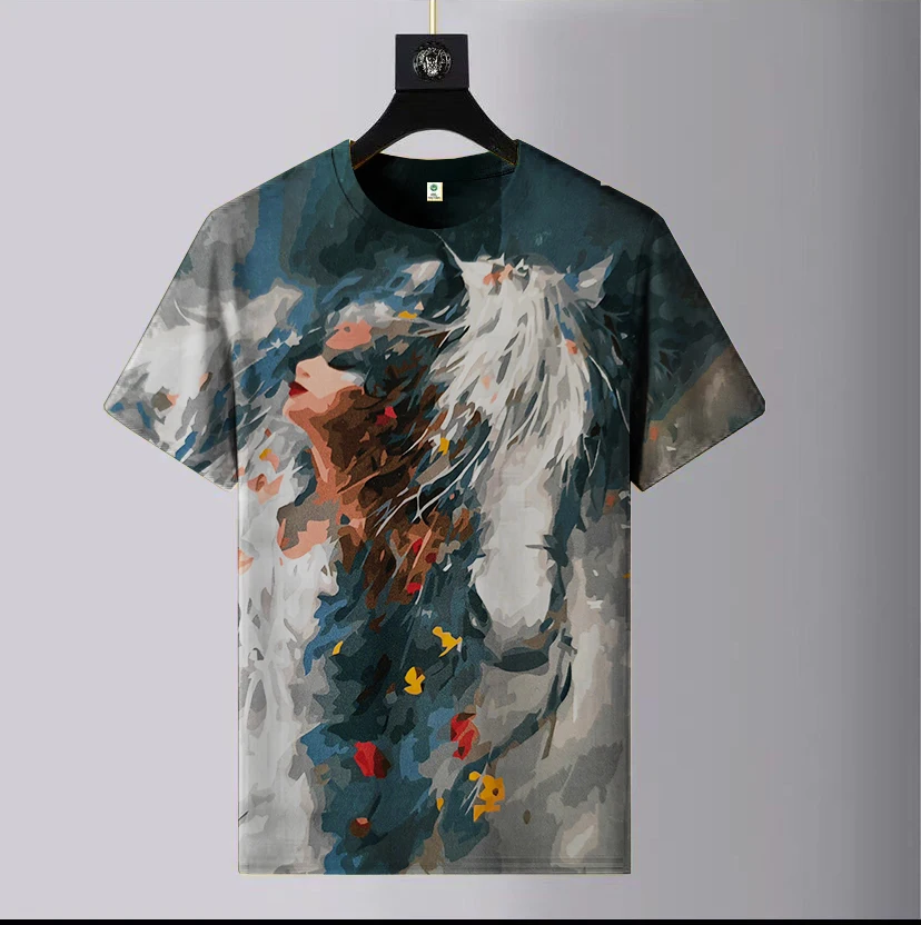 

Модные забавные новые Забавные футболки с графическим рисунком для мужчин европейские и американские трендовые Индивидуальные топы с круглым вырезом и коротким рукавом