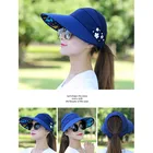 Шляпа женская летняя с защитой от УФ-лучей и цветочным принтом