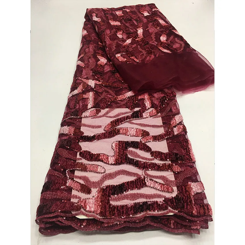 

Special Offer Ankara French Mesh Beads Sequins Wedding Cloth Big Promotion Nigerian Tulle Net Lace Fabric Party Dress LYFI22030