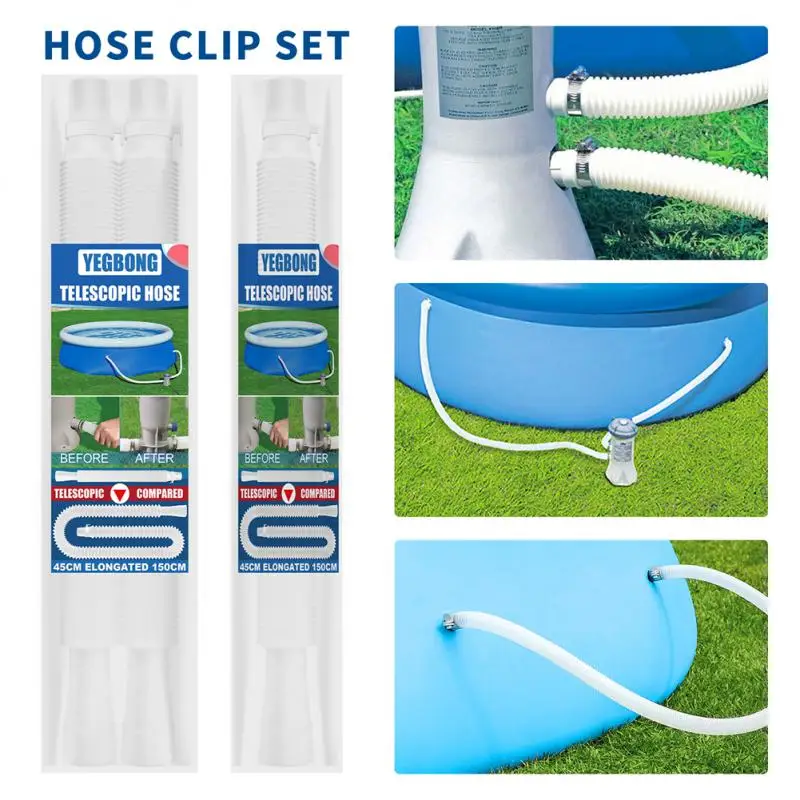 

Pools Replacement Hose for filter pumps systems Swimming Pool Replace Tube Filter Pump Hose Pool Pipe Clamp and hose set
