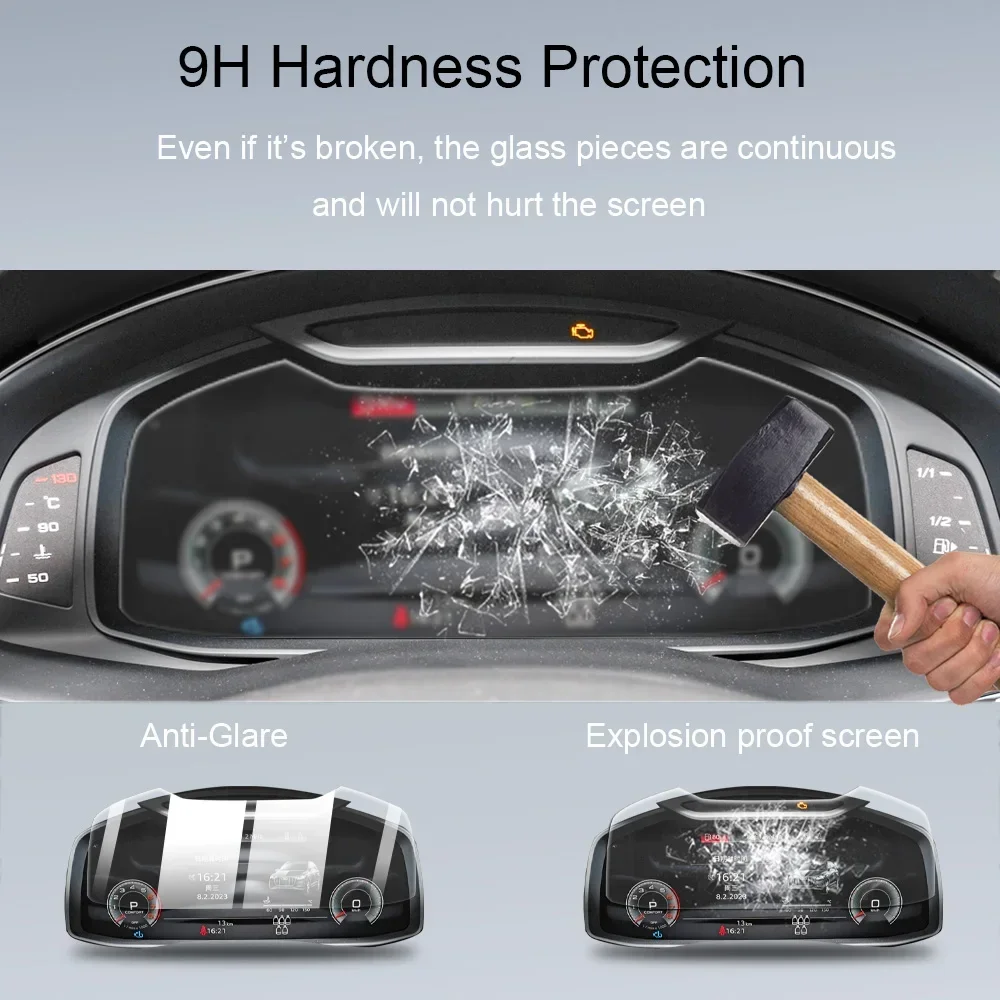 Для Audi Q7/Q8 2020-2023 Автомобильная GPS-навигационная пленка ЖК-экран Защитная из