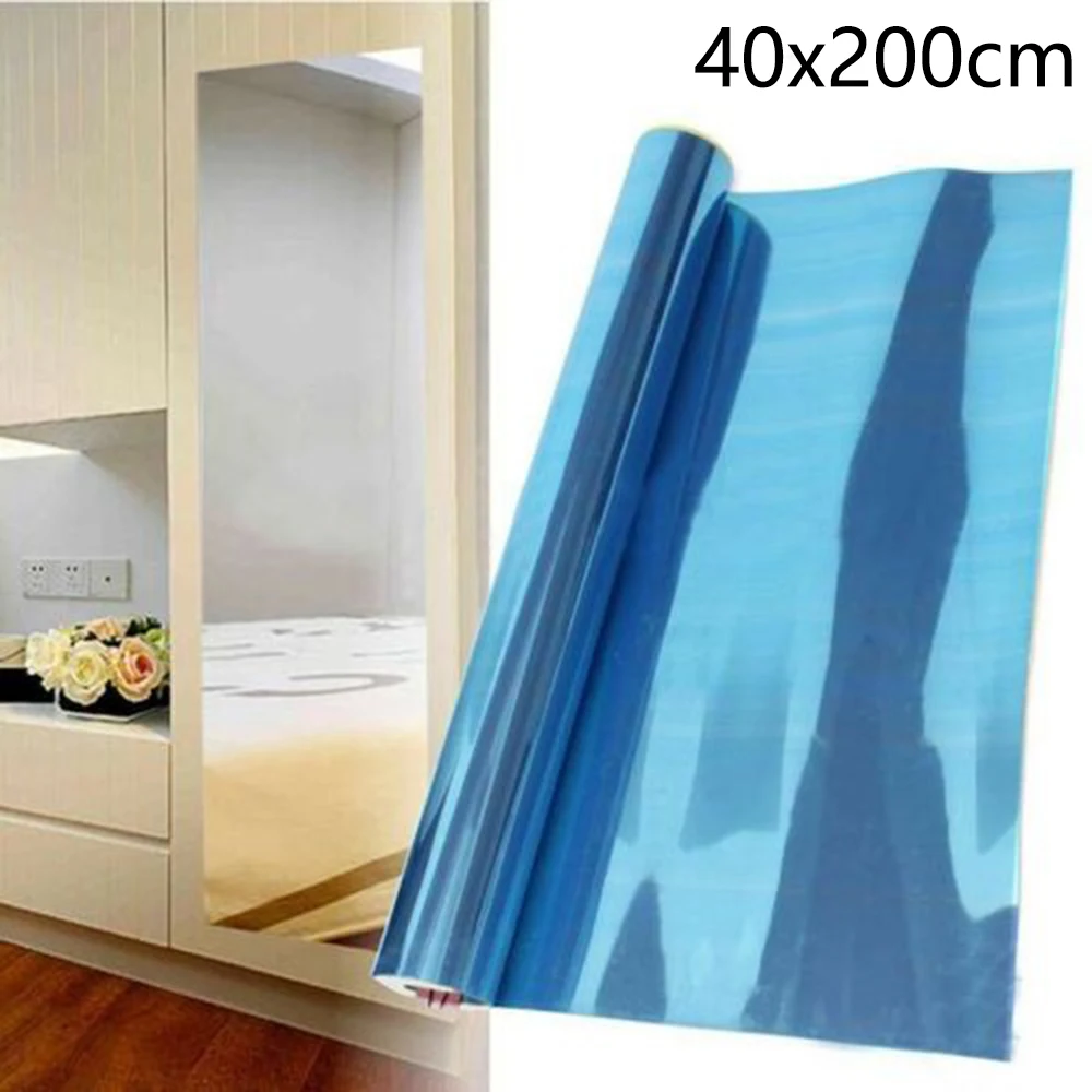 

1 Pcs DIY Mirror Tile Wall Sticker Rectangle Self Adhesive Bathroom Home Living Room Decor 100/200CM Water Resistant Sticker