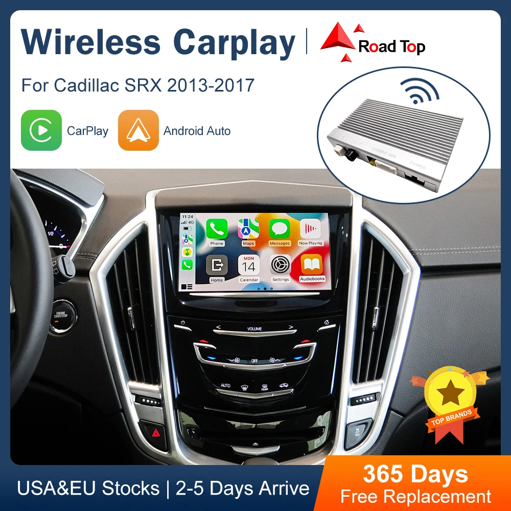 

Wireless CarPlay for Cadillac SRX 2013-2017 XT5 XTS ATS CTS Android Auto Accessories Interior Mirror Link AirPlay Functions