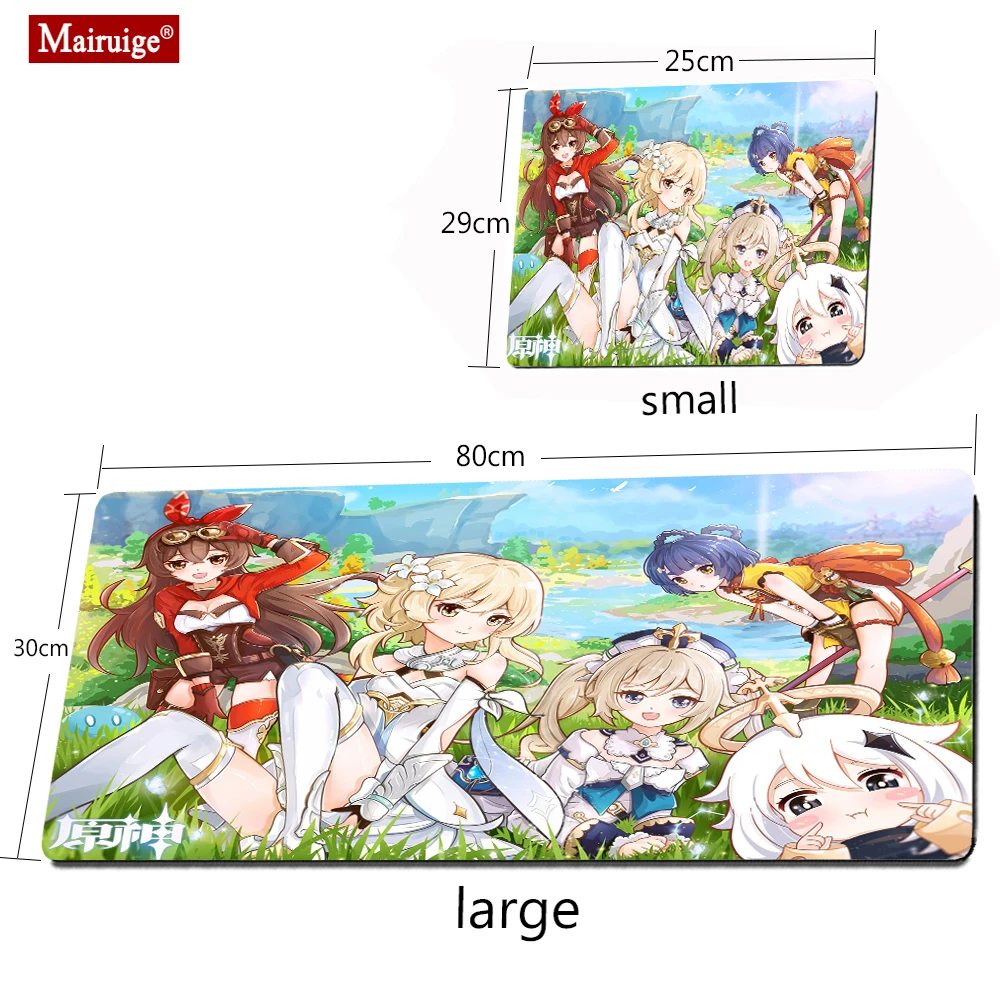 

Genshin Impact Anime Mouse Pad Gamers Decoracion Gamer Desk Mat Mousepad Paimon XXL Gaming Accessories Varmilo Keyboard Carpet