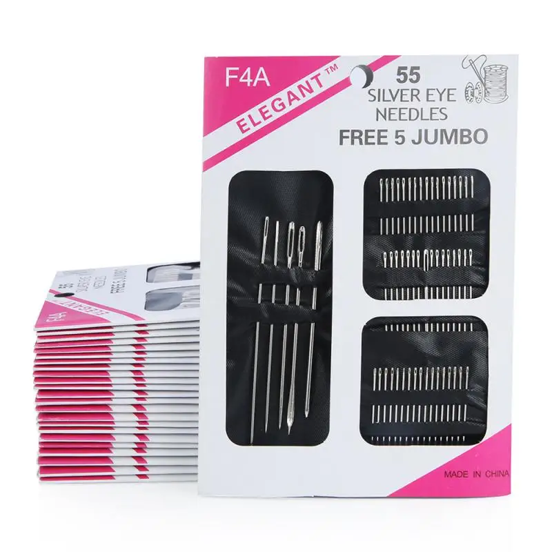 

Wholesale Multifunctional Hand Stitches 55pcs/set Stainless Steel DIY Sewing Pins Hand Sewing Household Tools Dropshipping
