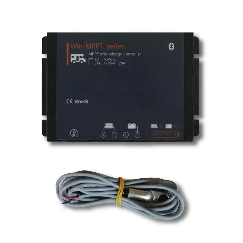 

Waterproof Solar Charger Controller 12v 24v 20A LED MPPTCE Rohs ISO9001 Common Negative