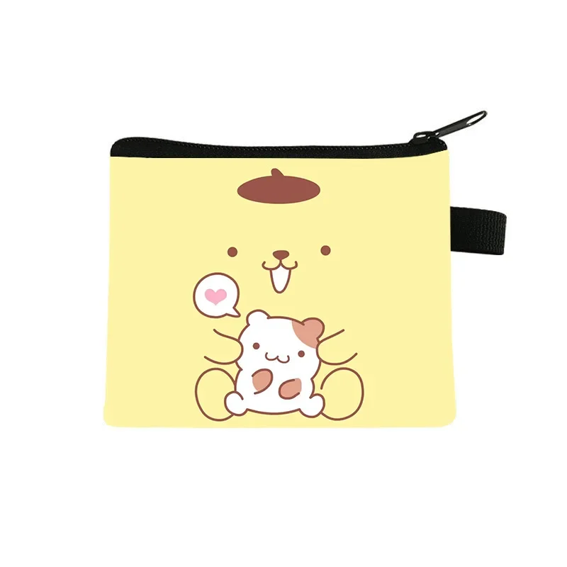 Sanrio Pom Purin мини сумка для хранения монет женские холщовые косметички Детский