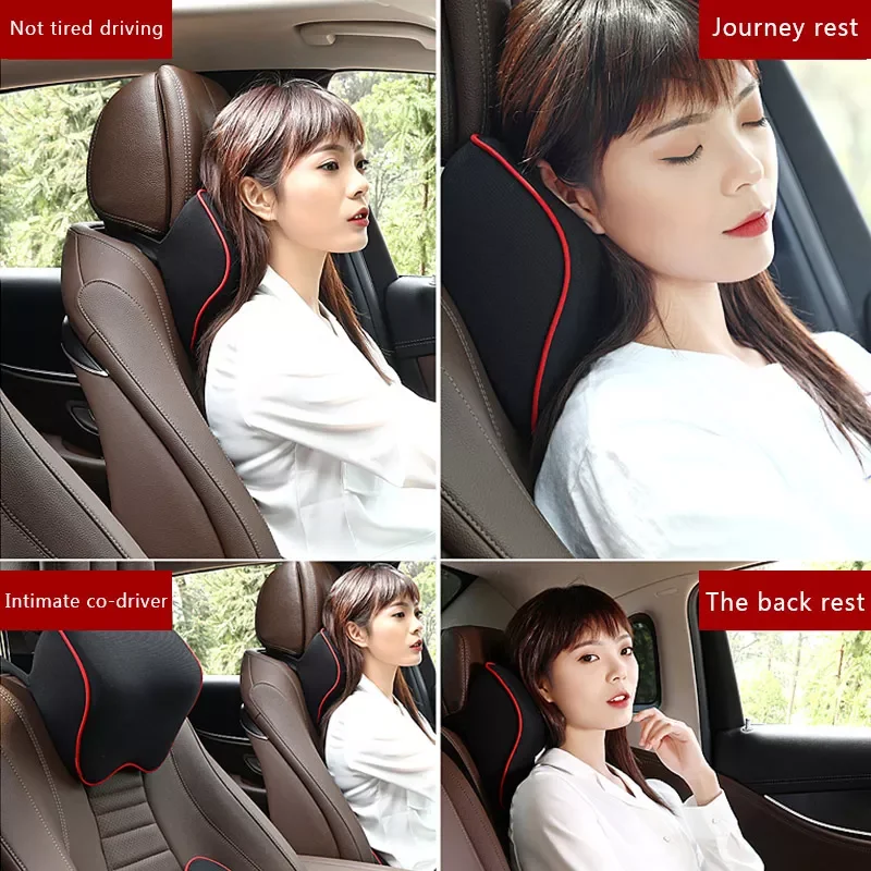 

Accesorios para auto 2022 NEWCar Headrest Pillow Neck Memory Lumbar Support Cotton Breathable Auto Neck Rest Headrest Cushion Se