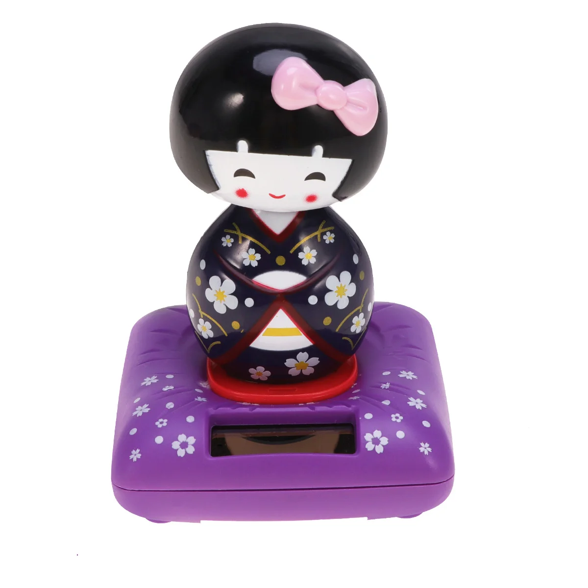 

Solar Car Kimono Japanese Dancing Toys Geisha Dashboard Toy Figure Powered Head Kokeshi Asian Shaking Statue Ornament