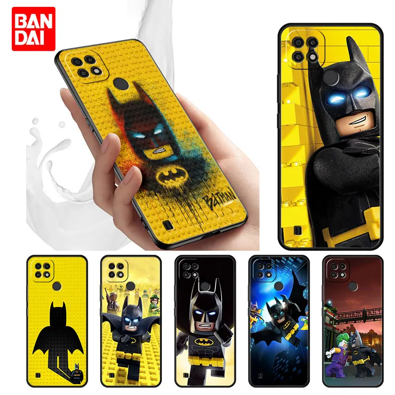 

Superhero Batman Logo Case for Realme C21 C21Y C25 C15 C11 2020 C3 C20 5 6 6i 7i 8i 8 Pro Silicone Black Capinha Official Cover