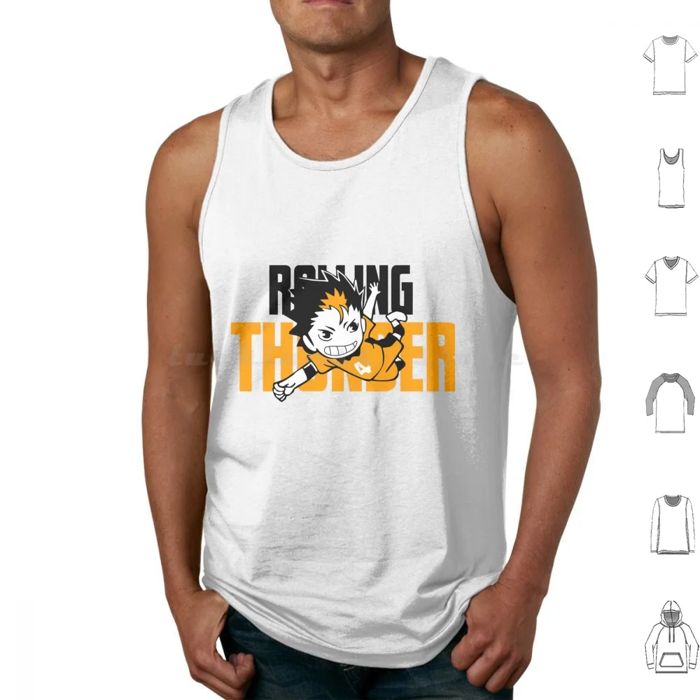 

Haikyuu-Rolling Thunder Nishinoya! Tank Tops Vest Sleeveless Haikyuu Nishinoya Rolling Thunder Yuu Karasuno Gaurdian