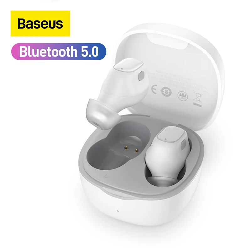 Baseus WM01 True TWS سماعات أذن لاسلكية مزودة بتقنية البلوتوث 5.0 سماعات HD سماعات التحكم باللمس سماعات أذن لسماعات iOS/أندرويد