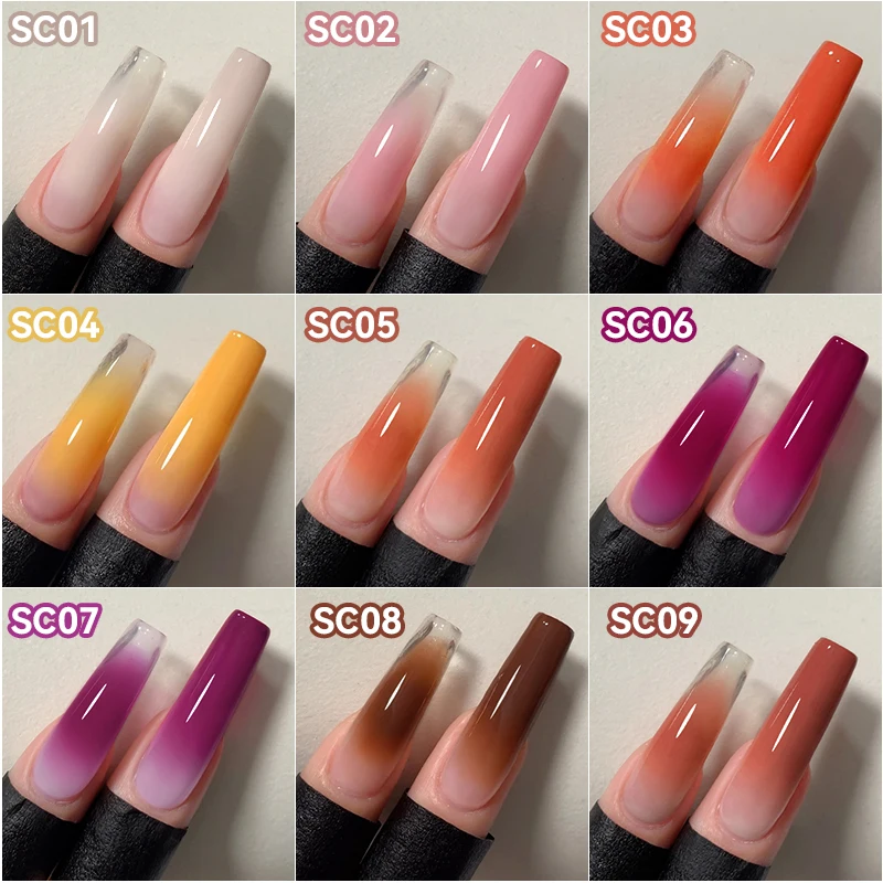 Фото UR SUGAR 9Grids Gradient Nail Pat Gel Palette Похлопывание Живопись Штамповка Румяна Гель-лак для ногтей Soak Off УФ-светодиодный гель-лак №3