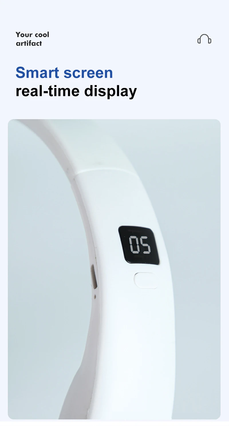 

Безлистный подвесной шейный вентилятор для шеи, вентиляторы для холодного воздуха, перезаряжаемый регулируемый вентилятор с шейным ободом