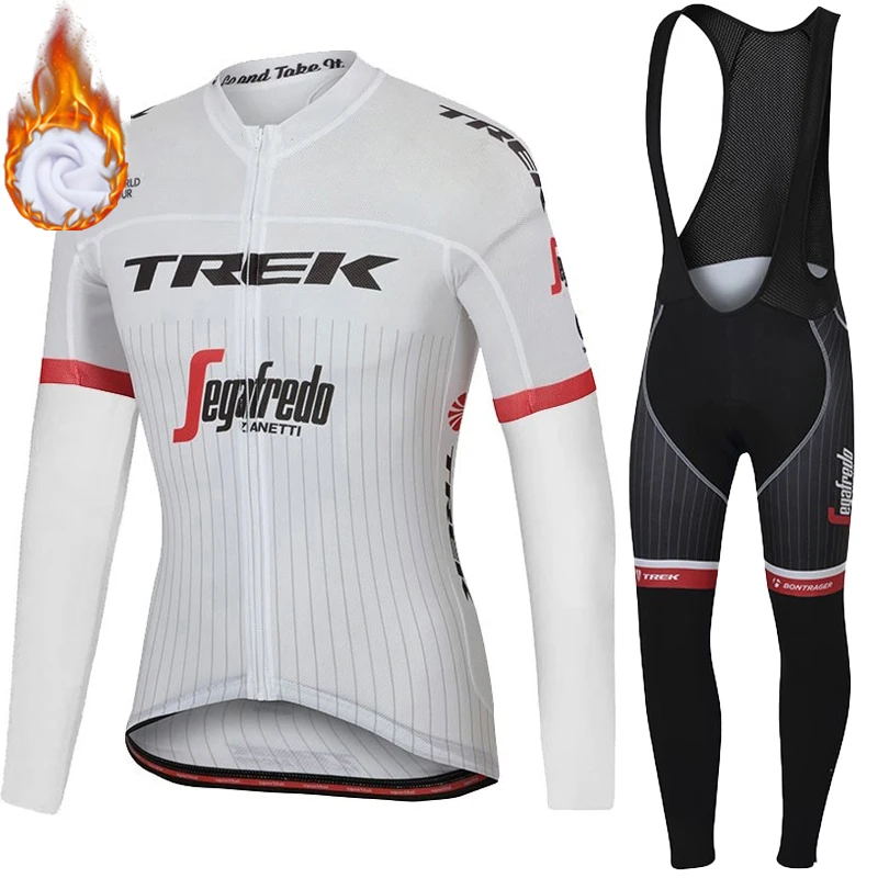 

Cycling Jersey Fleece Clothes Pants Man Sports Wear TREK Costume for Men's Bike Winter Thermal Set Suit Equipment Jacket Bib Mtb