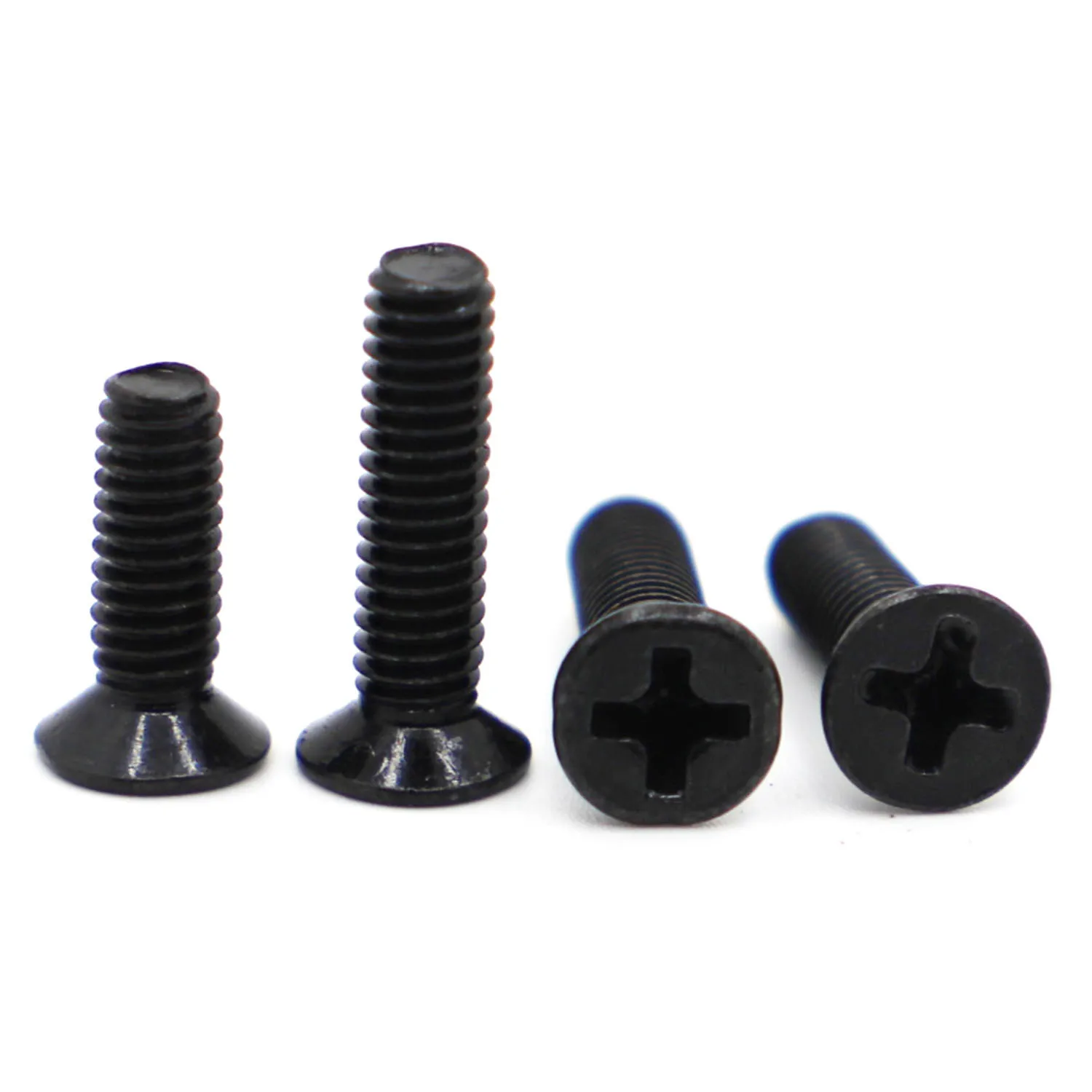 

M1 M1.2 M1.4 M1.6 M2 M2.5 M3 M3.5 M4 M5 Black Mini Micro Black Steel Cross Phillips Flat Countersunk Head Screw Bolt GB819