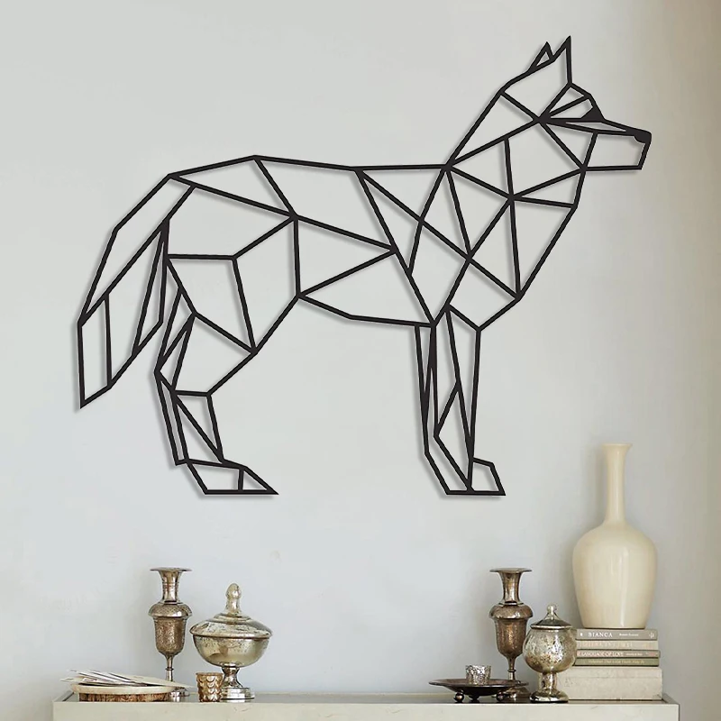 

Вырезанный волк художественный Декор для дома офиса гостиной, декор для комнаты в эстетике акриловый материал разные размеры