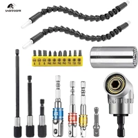 flexible drill bit extension universal socket wrench tool set 14 38 12 universal socket adapter screwdriver bit kit