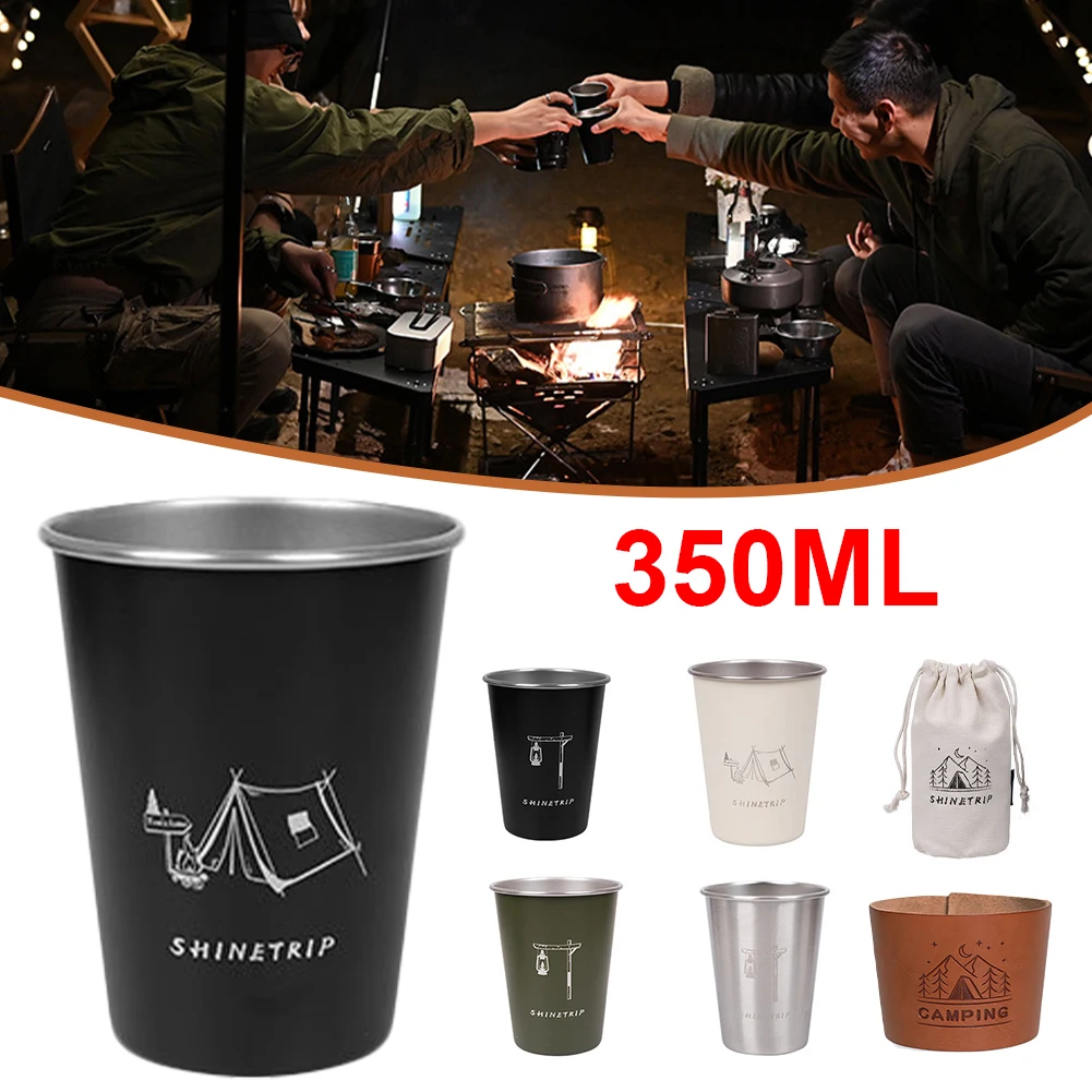 

4Pcs 304 Stainless Steel Water Cup Set Coffee Mug 350Ml Large Capacity Beer Drink Cup for Camping Outdoor Picnic Tea Drink Mug