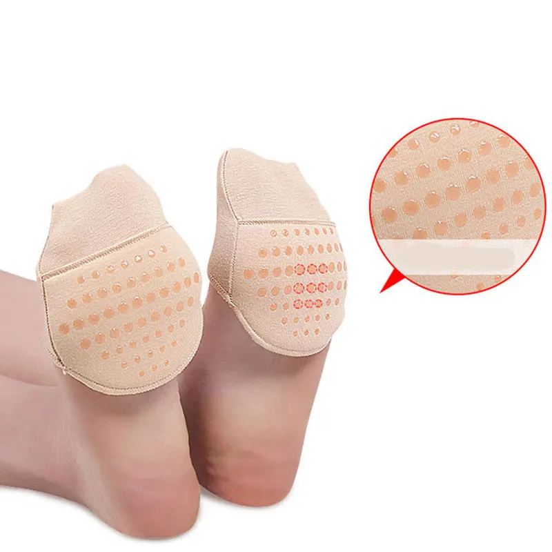 Insoles Half Palm Socks Breathable Female Forefoot Socks Forefoot Pads High Heels Slipper Gel Anti-Slip Breathable Shoes Slip