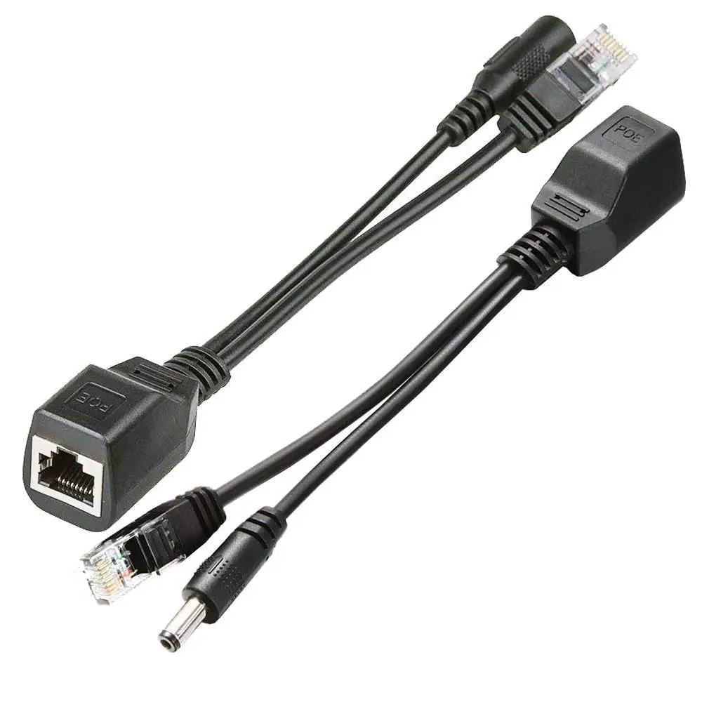 10 шт. (5 пар) кабель питания с пассивным фотоинтерфейсом Power Over Ethernet 5 5*2 1 мм 12-48 В