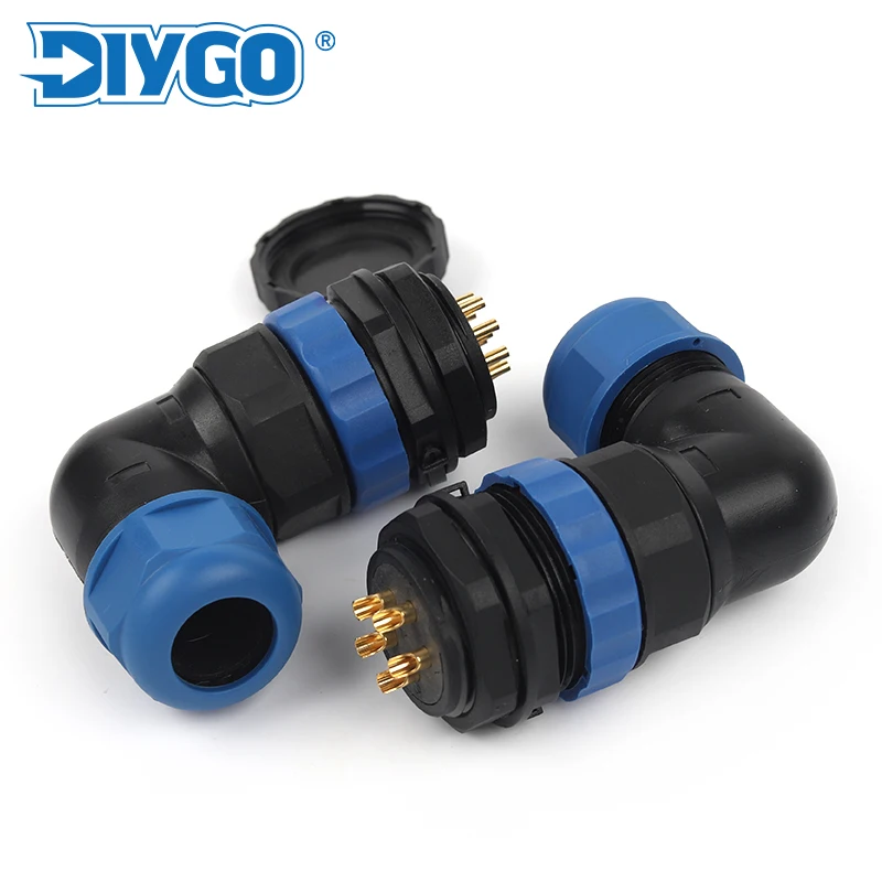 SP28 IP68 локоть задней гайки панель Водонепроницаемый провод соединитель 2-26 Pin штекер гнездо электрическая розетка угловой разъем DIY GO