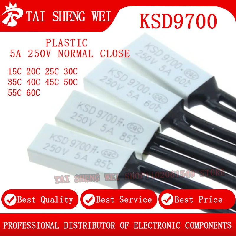 Терморегулятор KSD9700/KSD9700/5A/250 В/15C/20C/25C/30C/35C/40C/45C/50C/55C/60C, 10 шт. Терморегулятор KSD9700/KSD9700/5A/250 В/15C/20C/25C/30C/35C/40C/45C/50C/55C/60C, 10 шт.