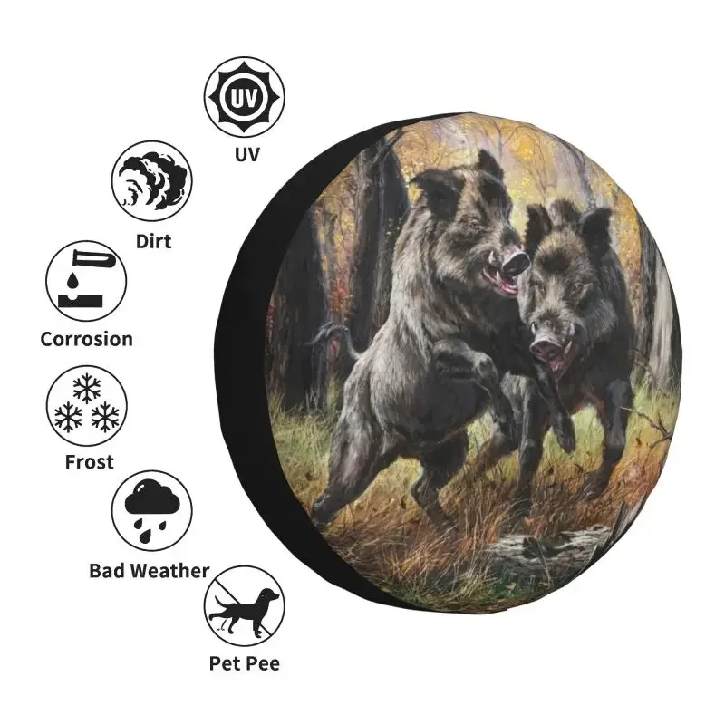 Изготовленный на заказ чехол для запасного колеса Wild Animal Boar Toyota Land Cruiser Prado 4WD 4x4 RV