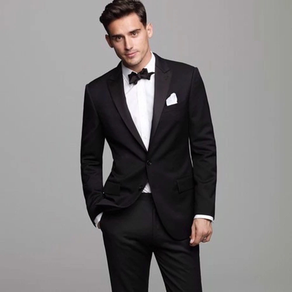 

Wedding Suits Men 2022 Custom Made Tuxedo Groom Wear Black Tailor