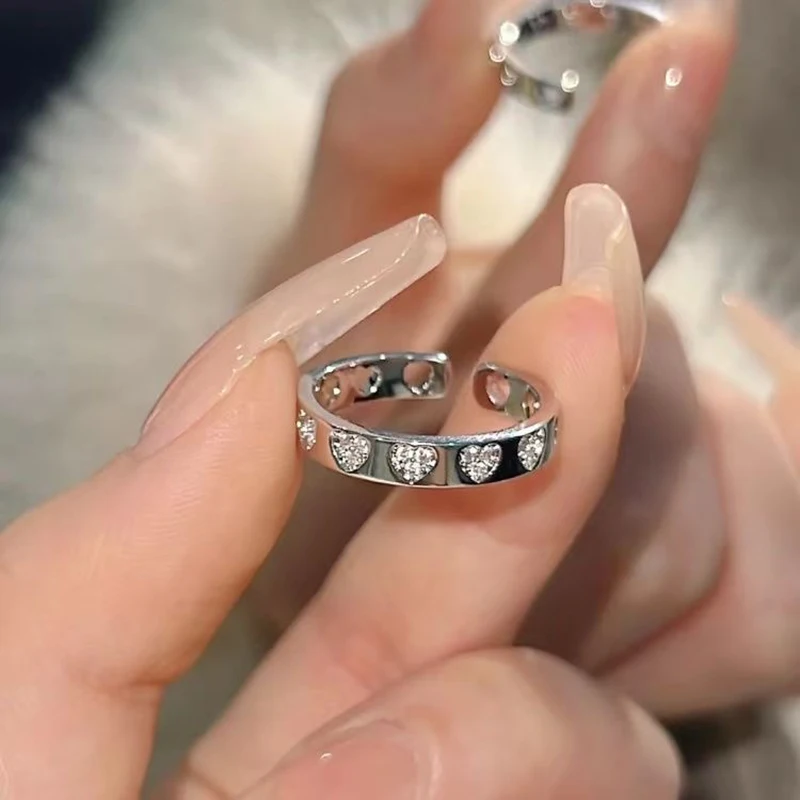 

Simple Classic One's Heart Belongs To Another Open Adjustable Couple Rings for Boyfriend and Girlfriend Fashion Jewelry Gift