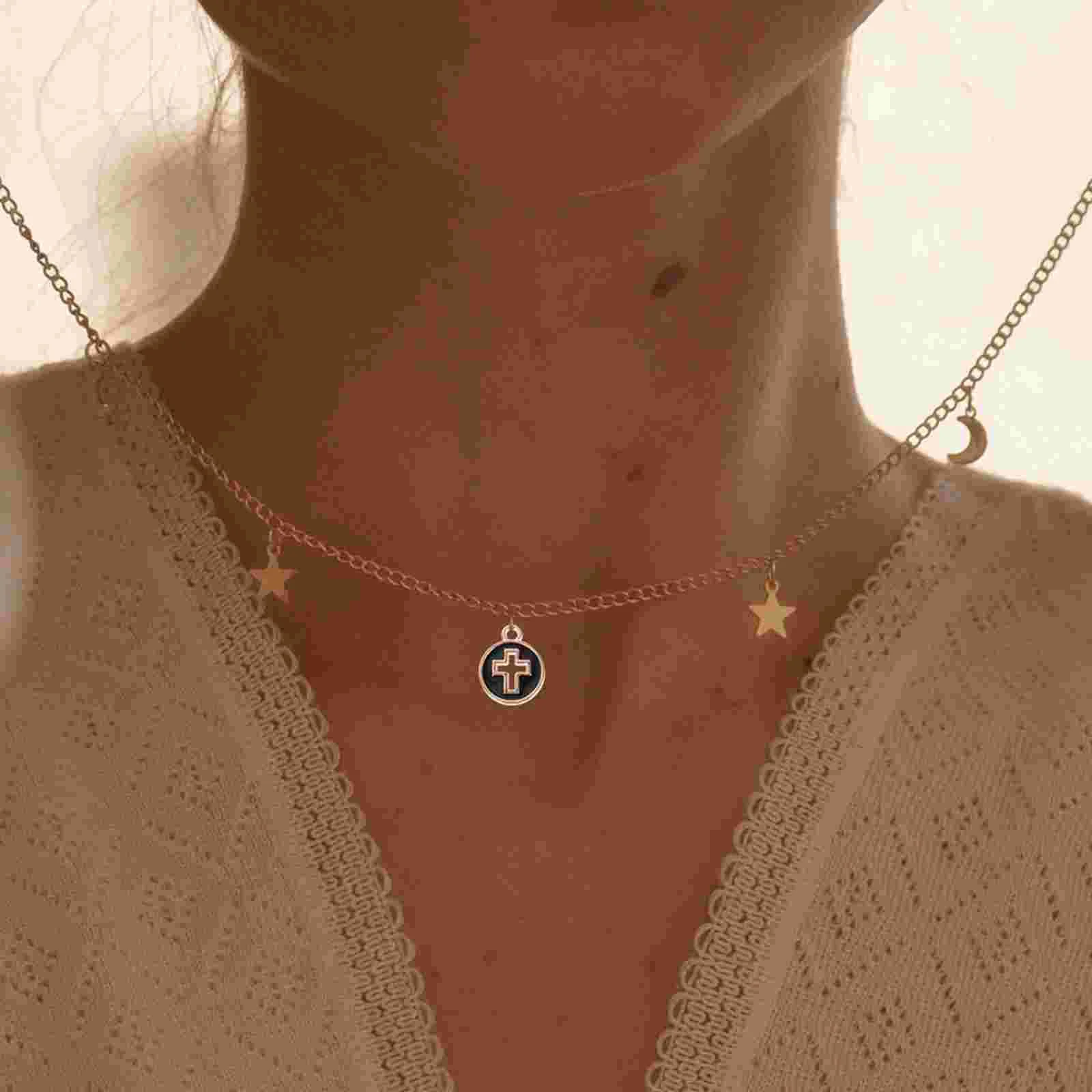 

Очаровательные декорации, украшения ручной работы в форме Креста, ожерелье, подвески, аксессуары, серьги «сделай сам»