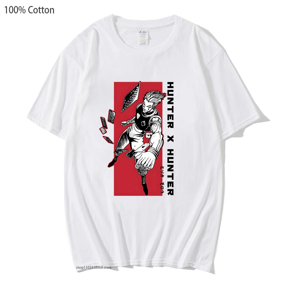 

Cartoon Anime Hunter X Hunter T-Shirt Hisoka Graphic Tees-shirt Men Clothing Soft 100% Cotton Women Shirt HxH Tees Summer Y2k
