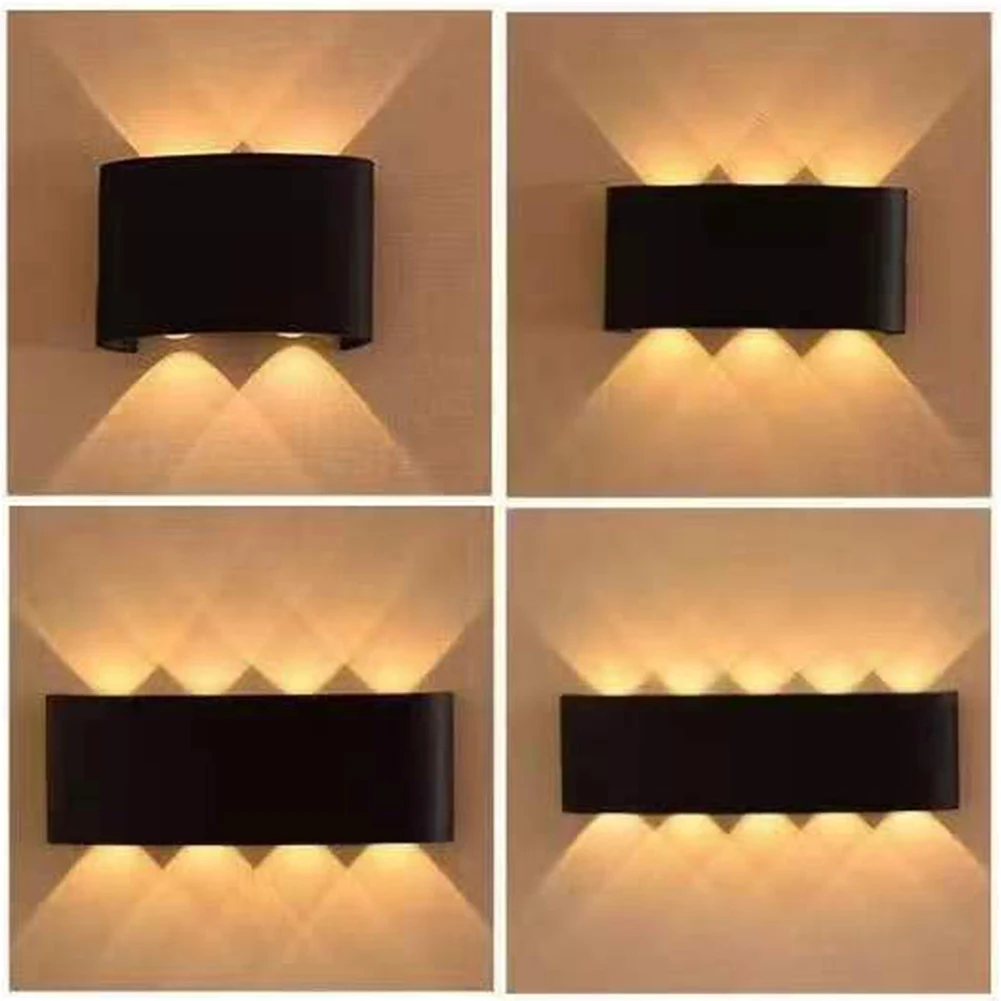 

2/4/6/8/10W LED Arc Wall Lamp Indoor Outdoor Waterproof Light IP65 Modern Aluminum Porch Lighting Warm White Stairs Light