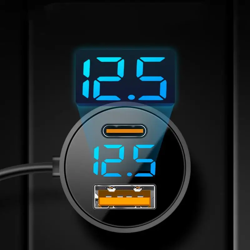 Быстрое автомобильное зарядное устройство USB C PD QC 3.0 Автомобильное для телефона