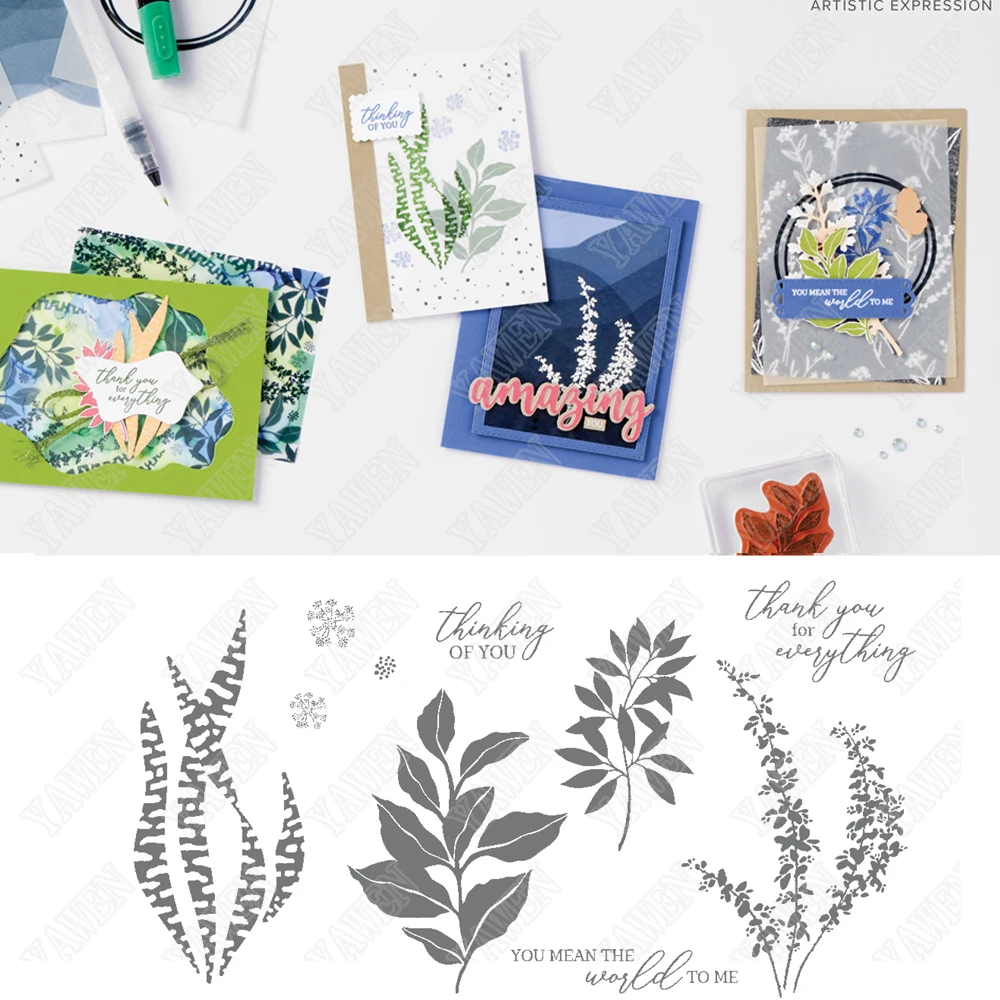 

Seaweed Clear Stamps And Cutting Dies Scrapbook Diary Decoration Embossing Cut Dies Template Diy Greeting Card Handmade