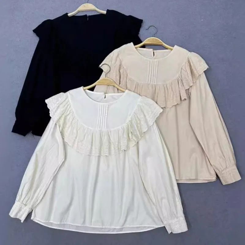 Женские хлопковые топы в стиле пэчворк Johnature однотонные Простые блузки с