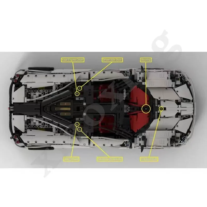 Гоночный набор MOC серии Pagani подходит для легиниса бриллиантовый модель игрушка