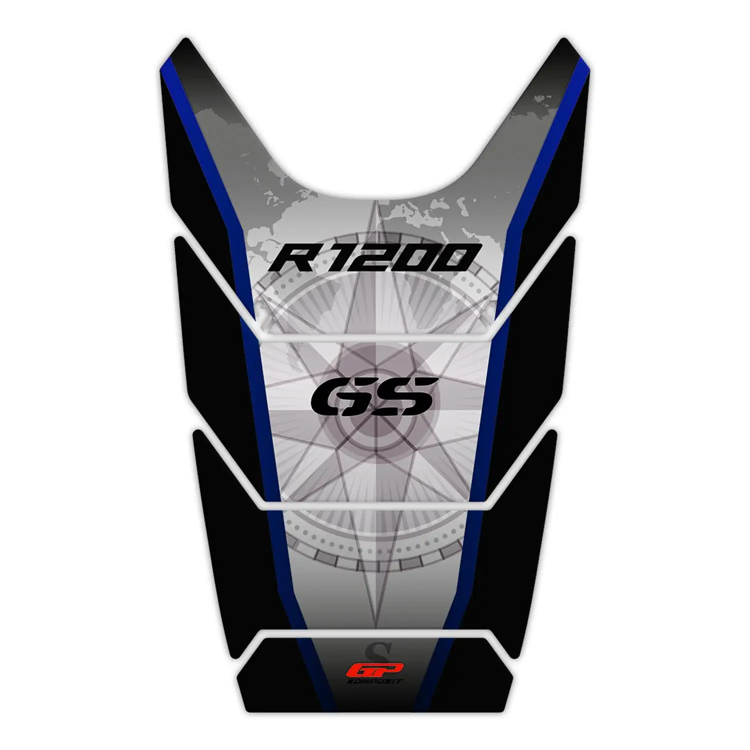 

GP composite For R 1200 GS-Compatible Tank Pad Black-Blue
