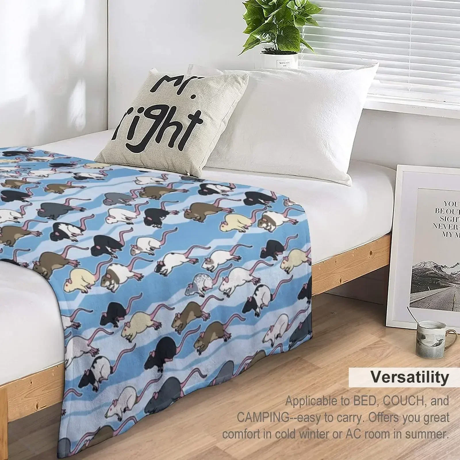 Blue Rat Run плюшевое одеяло для детей