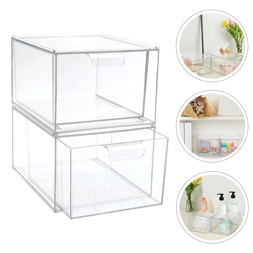 

Storage Makeup Drawers Organizer Boxacrylic Case Clear Display Drawer Stackableboxes Jewelry Container Lipstick Cube Transparent