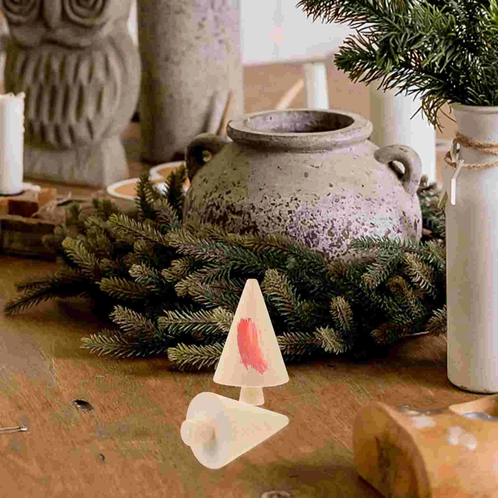 

Unfinished Wooden Christmas Tree DIY Craft Blank Painted Peg Doll Nursery Ornament Christmas New Year Decoration