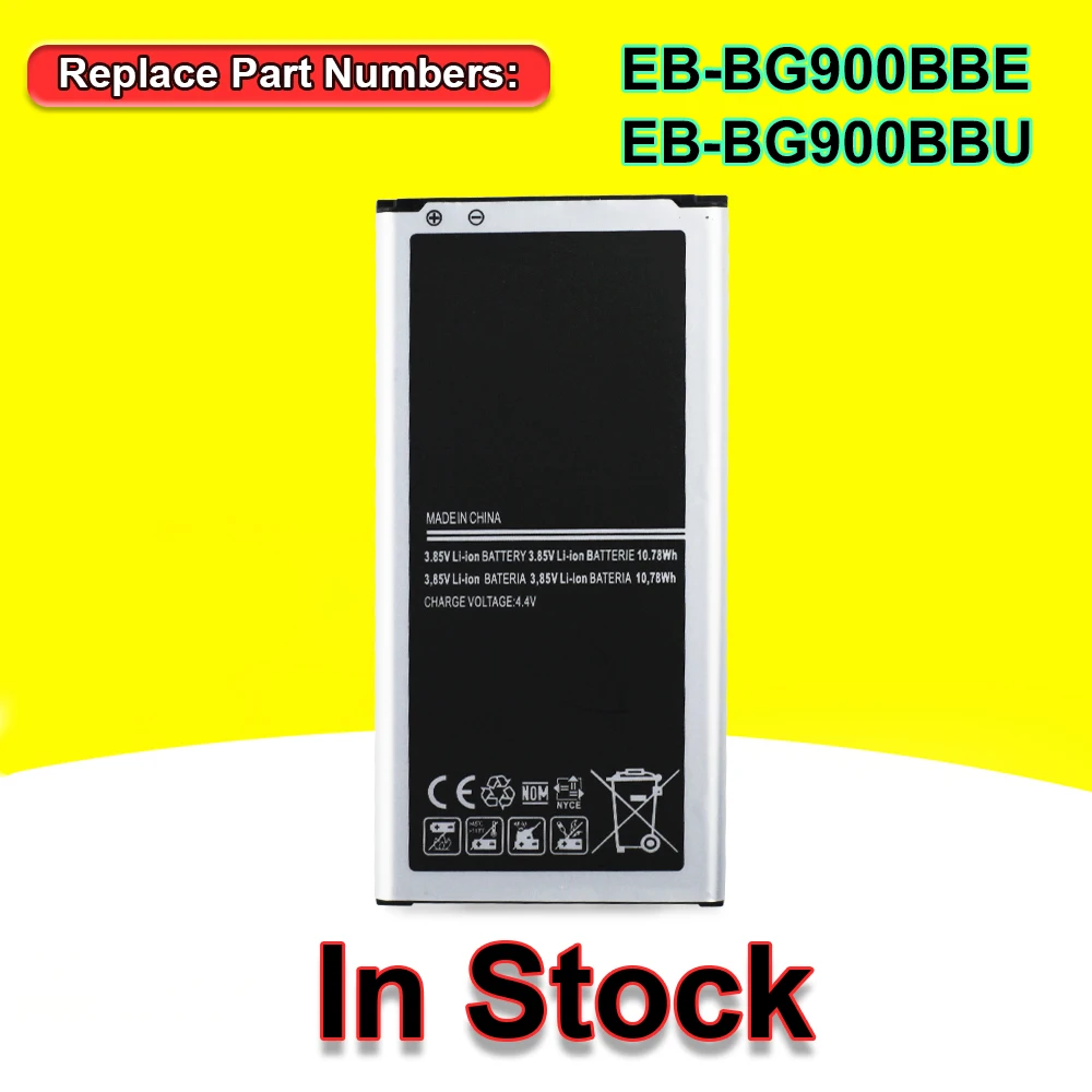 Фото Новый аккумулятор EB-BG900BBE для телефона Samsung Galaxy S5 GT-I9600 SM-G900F G900H G900M G900A G900T EB-BG900BBU. №2