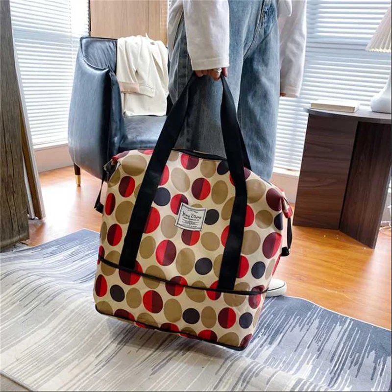 Large Capacity Women's Travel Bag Fashion Hand Shoulder Luggage Bag Multifunction Sports Bag For Female Portable Travel Duffle