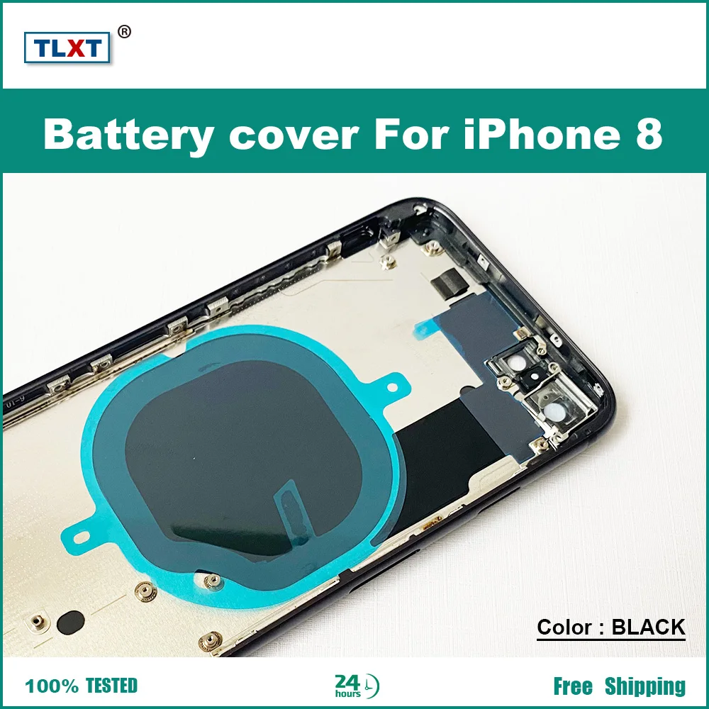 Задняя крышка батарейного отсека для iPhone 8 8Plus средняя рамка Шасси + боковые