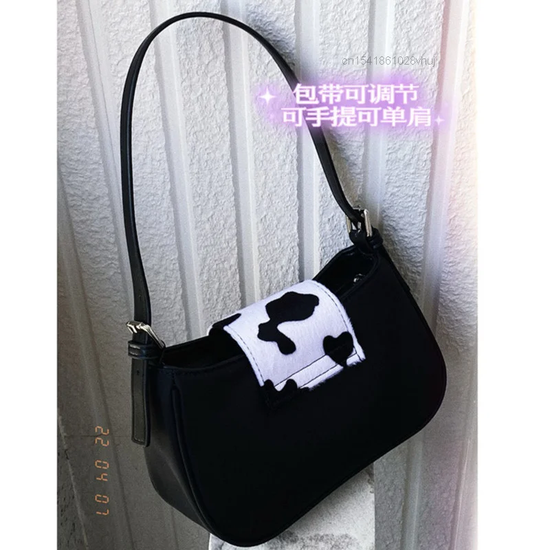 Sanrio Hello Kitty Shoulder Bag Y2k Creative Cute Print Handbag Women Harajuku Leisure Messenger Bags Shopping Armpit Tote Gifts images - 6