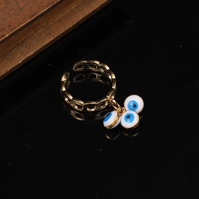 Комплект из колье и серёг с подвеской кольцом