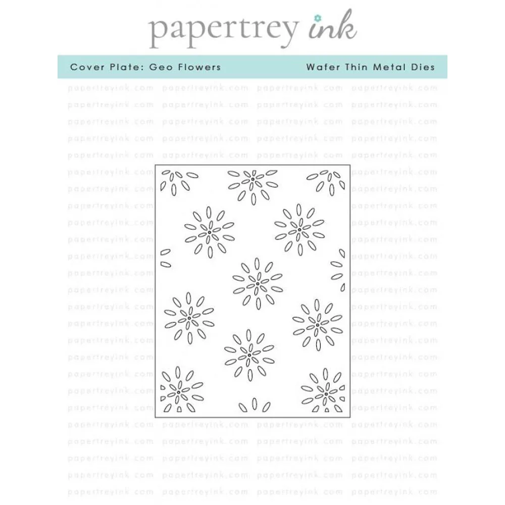 Металлические штампы Geo Flowers для скрапбукинга