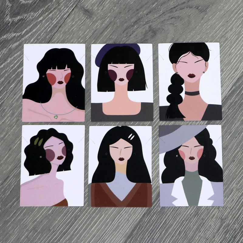 

20pcs 6x8CM Jewelry Display Cards Earrings Paperboard Cardboard Necklace Holder Paper Hanging Tag for Small Businesses Selling